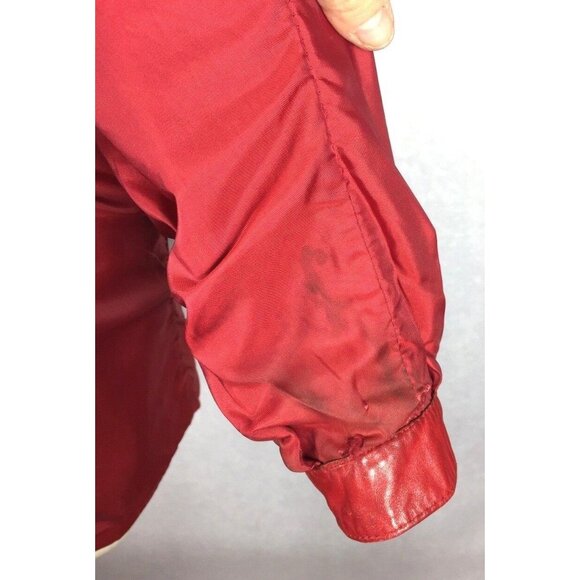 Braefair Womens Red Leather Motorcycle Jacket  size 5/6 Vintage - Picture 8 of 12